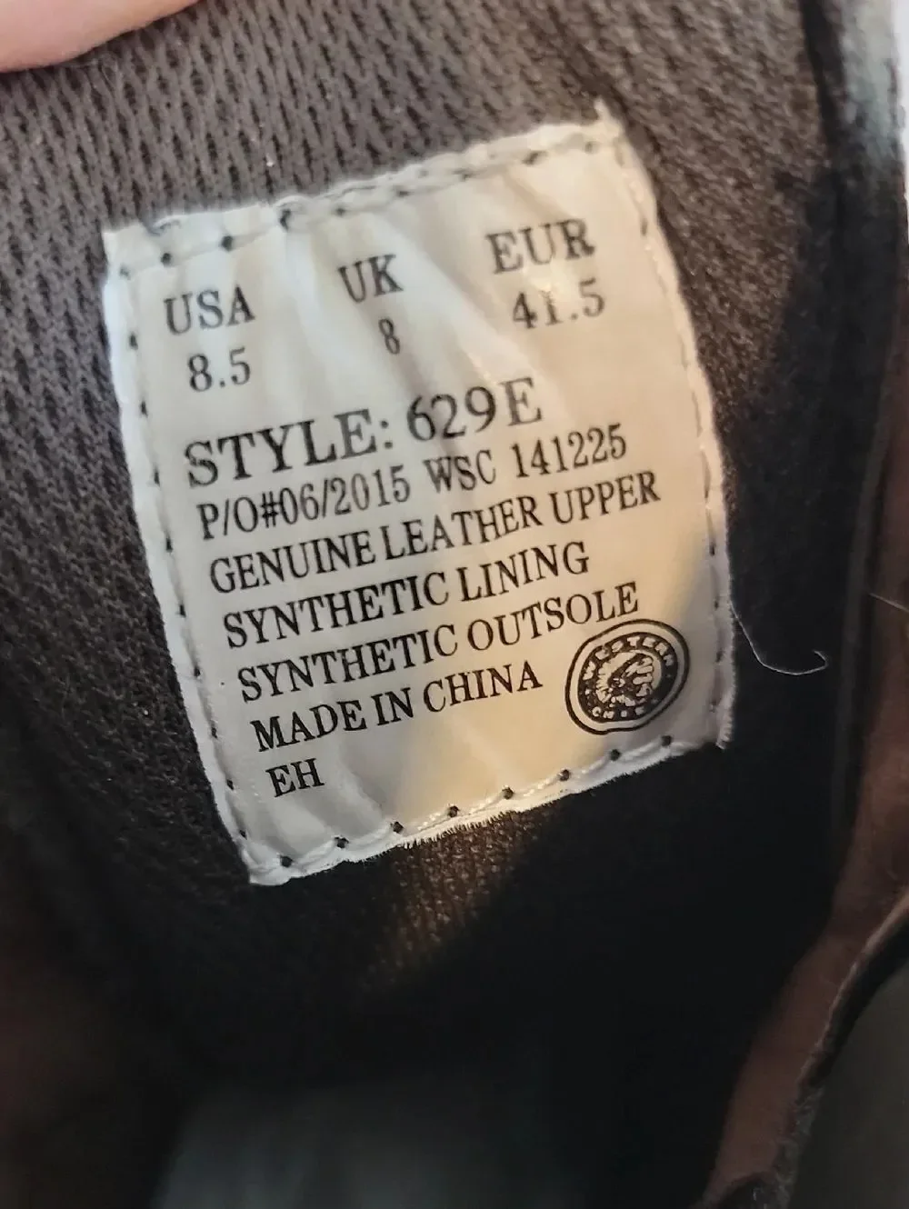 Western Chief Leather Men's Brown Lace-Up Work Boots Size 8.5